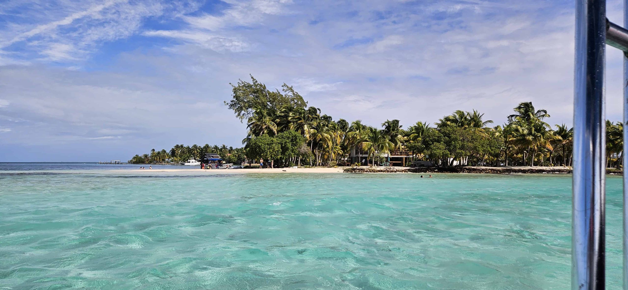 Photo of land from a boat in Belize